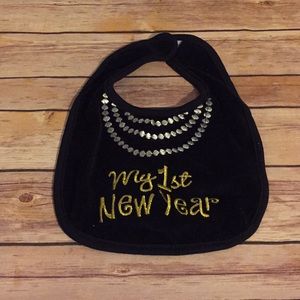 My First New Year Velvet Bib